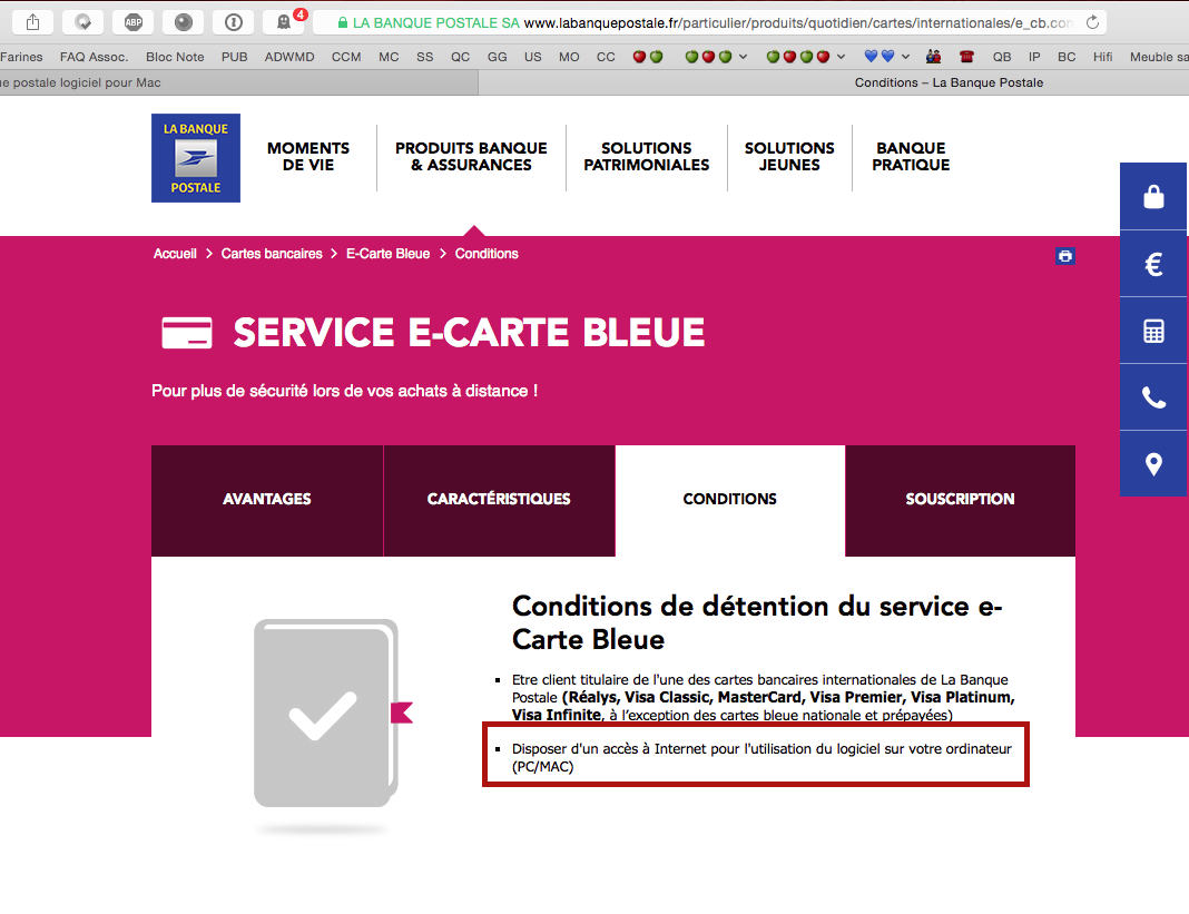 Télécharger E Carte Bleue ☛ installation, utilisation du logiciel