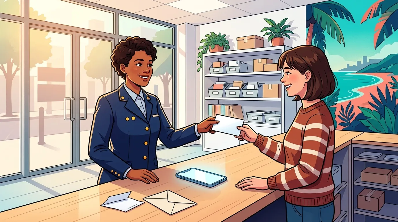 Remise d’un courrier contenant une carte bancaire